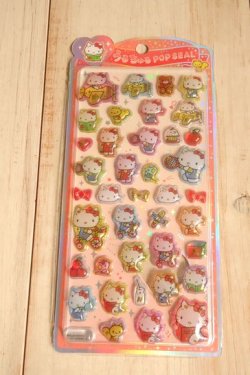 画像1: うるちゅるポップシール　ハローキティ　70S