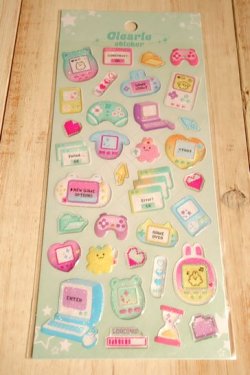 画像1: クリアリーステッカー　game