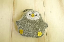 画像1: デコレ　キラキラおそうじスポンジ　ペンギン