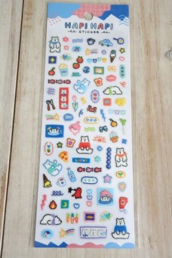 画像1: ハピハピステッカー　シロクマ