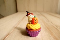 画像1: デコレ　コンコンブル　ハロウィンのちびねこカップケーキ