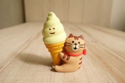 画像1: デコレ　コンコンブル　光るソフトクリーム猫