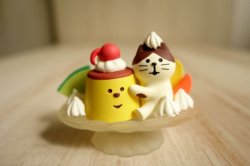 画像1: デコレ　コンコンブル　ちびねこプリンアラモード
