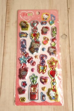 画像1: ぷくキラチャームステッカー　ハローキティ