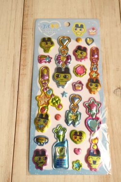 画像1: ぷくキラチャームステッカー　まめっち