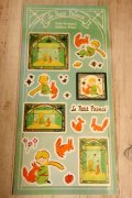 星の王子さま　箔押しシールシート　王子さまとキツネ
