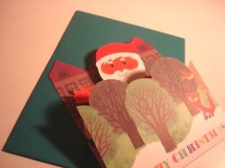 画像1: アラングレクリスマスカード　サンタびっくり箱
