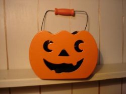 画像1: ハロウィンウッドバスケット　つき