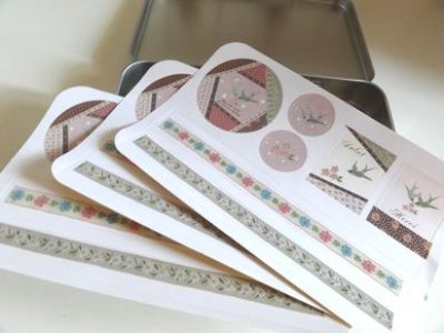 画像1: ミニョコリステッカーセット　ラブバード