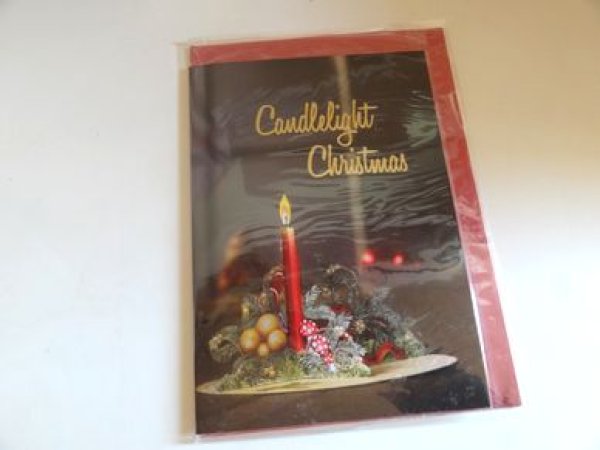 画像1: クリスマス　アートカード　キャンドル・レッド (1)