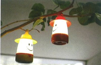 画像1: スマイルLEDランタン　ハイビスカス