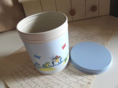 画像1: ブリキボックスキャニスター　ブルー