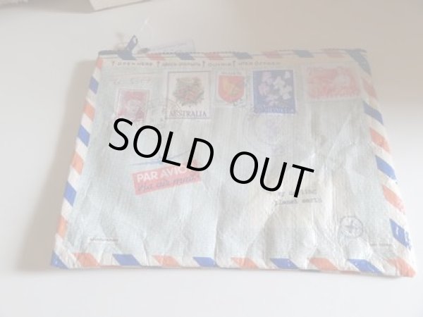 画像1: パドルビージッパーポーチ　Airmail (1)