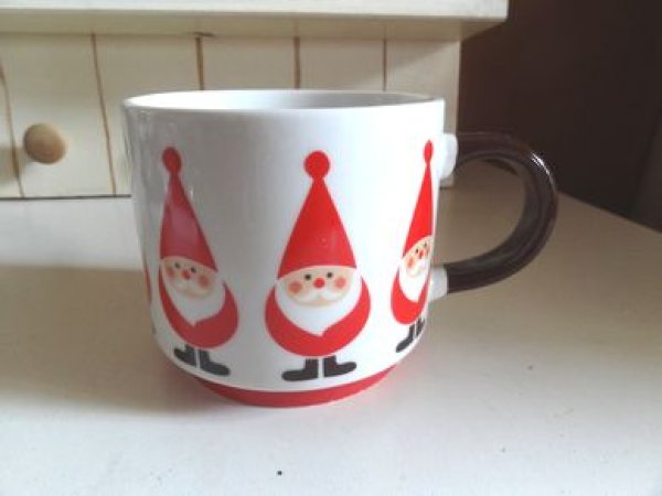 画像1: デコレ　クリスマスのスタックマグ　サンタ (1)