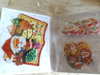 画像1: ウィンターセレクション　ブック型ピースフルシール　ブックサンタ２
