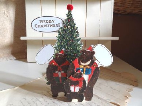 画像1: クリスマストリオカード　クマ (1)