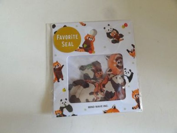 画像1: フェイバリットシール　パンダ仲間 (1)