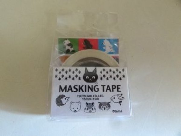 画像1: マスキングテープ　パンダとクマ　15mm (1)