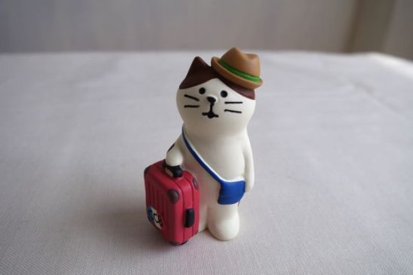 画像1: デコレ　コンコンブル　スーツケース猫 (1)