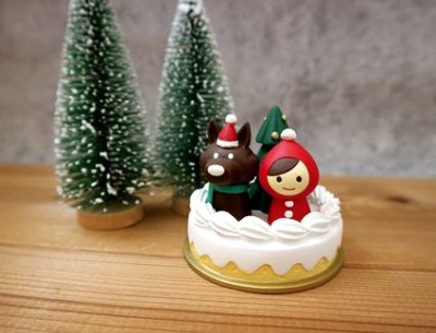 画像1: デコレ　オトギッコクリスマス　赤ずきんマスコット　デコレーションケーキ