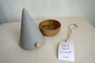 画像2: WOOD　キャニスター　サンタクロース　L　GY