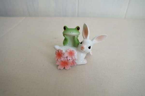 画像1: コポー　ウサギと桜 (1)