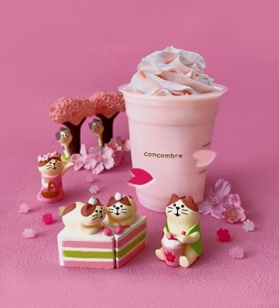 画像1: デコレ　コンコンブル　桜ケーキ猫