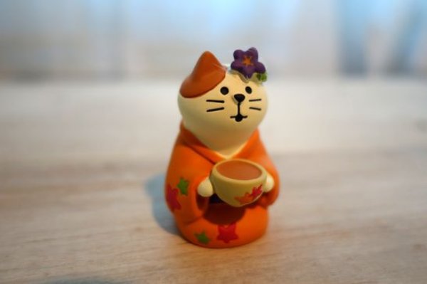 画像1: デコレ　コンコンブル　ほうじ茶猫 (1)