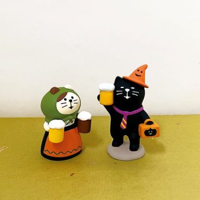 画像1: デコレコンコンブル　ハロウィンの酔っ払い猫