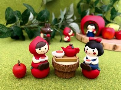 画像1: デコレ　オトギッコ　リンゴスツール