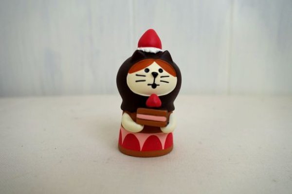 画像1: デコレ　コンコンブル　ねこずきん　チョコケーキ (1)