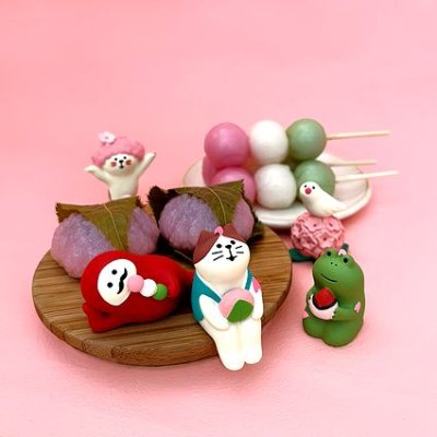 画像1: デコレ　コンコンブル　うっとり桜餅猫