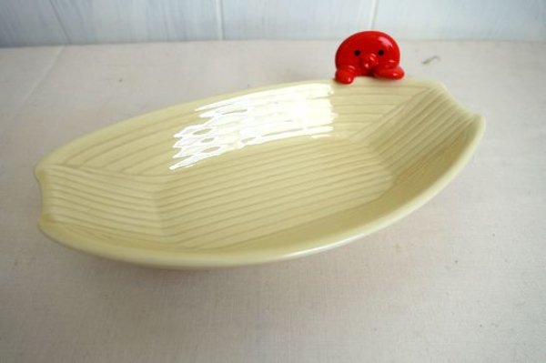 画像1: デコレ　たこぱー　たこ付き舟皿 (1)