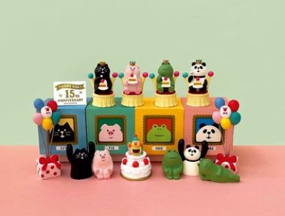 画像1: デコレ　コンコンブル　15周年ありがとうマスコット　復刻セット　かえる