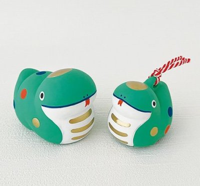 画像1: デコレ　コンコンブル　干支土鈴　巳　緑