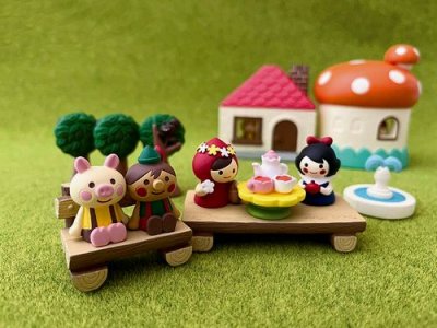 画像1: デコレ　オトギッコ　ミニミニオブジェ　リスがいる木