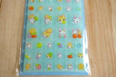 画像2: カットピースシール　フワフワラビチャン　ブルー
