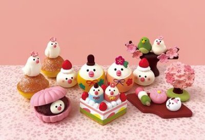 画像1: デコレ　コンコンブル　ひなケーキ　文鳥雛