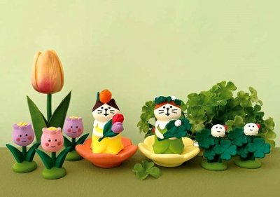 画像1: デコレ　コンコンブル　フラワーにゃんこ　クローバー