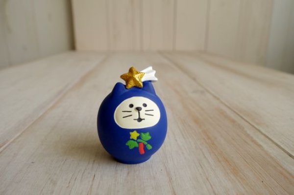 画像1: デコレ　コンコンブル　七夕猫だるま (1)