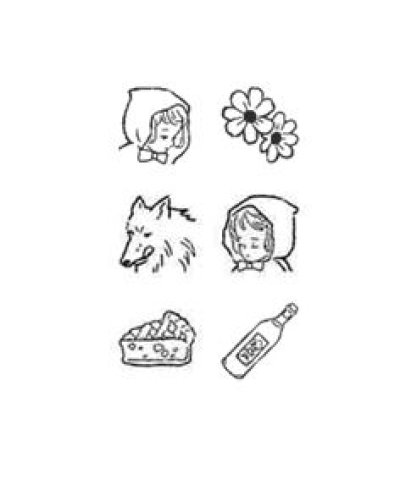 画像1: 童話シリーズ　6連スタンプ　赤ずきん