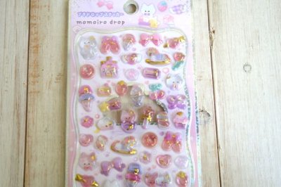 画像1: ジュエルプチドロップステッカー　ももいろどろっぷ