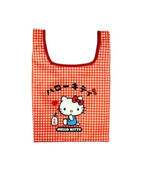 画像1: ハローキティ復刻版デザインミニエコバッグ　07 (1)