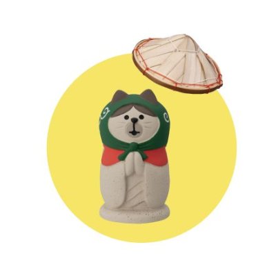 画像2: デコレ　コンコンブル　地蔵なりすましどろぼう猫（笠付き）