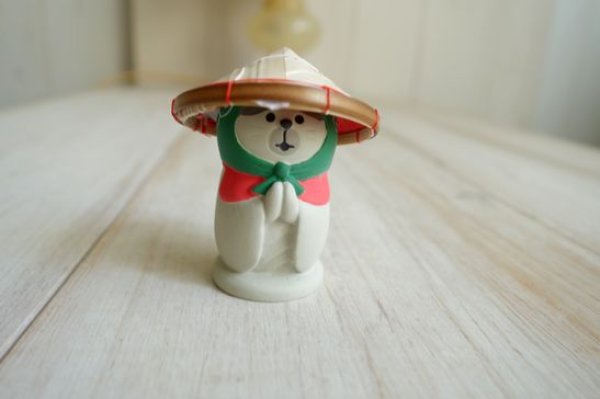 画像1: デコレ　コンコンブル　地蔵なりすましどろぼう猫（笠付き） (1)