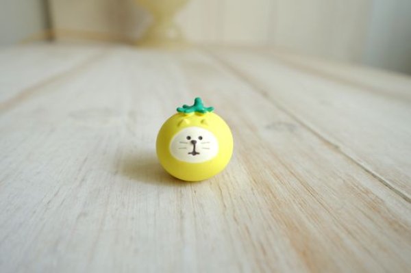 画像1: デコレ　コンコンブル　おやさい猫だるま　ミニとまと黄 (1)