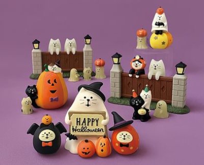 画像1: デコレ　コンコンブル　おばけにゃんこ　黒猫におんぶ