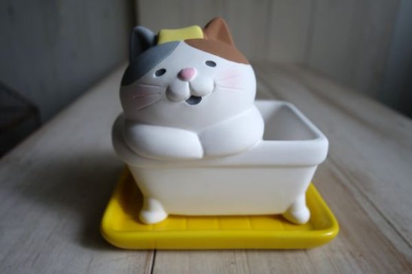 画像1: デコレ　潤いマスコット　バスタイム　みけ (1)