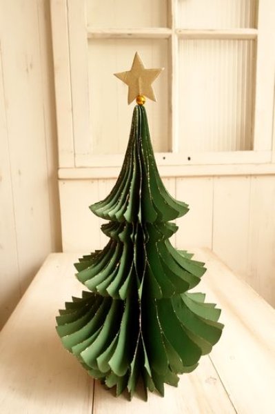 画像1: デコレ　ペーパーツリー　L　GR (1)