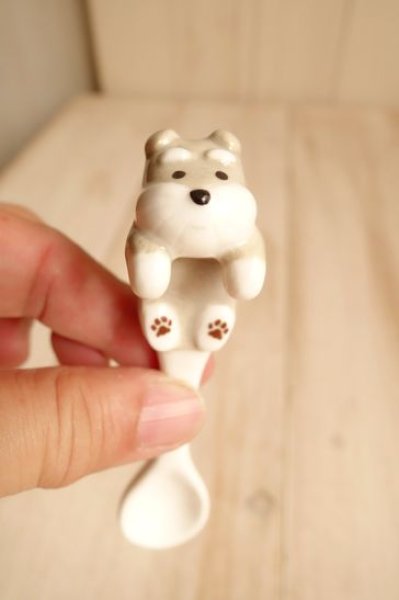 画像1: デコレ　wankoron　わんわんスプーン　シュナウザー (1)